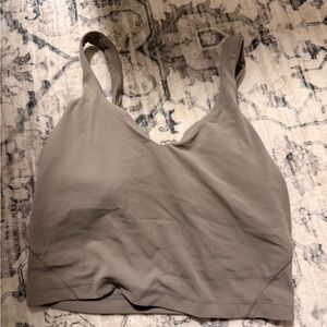 Lulu align bra top in warm ash grey